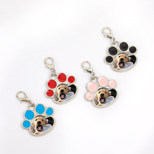 Custom Dog Paw Pet Pendant - Personalized Stainless Steel Charm - view 1