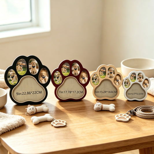 Pet Fur Keepsake Frame - Wooden Memorial Photo and Fur Display Frame - view 1