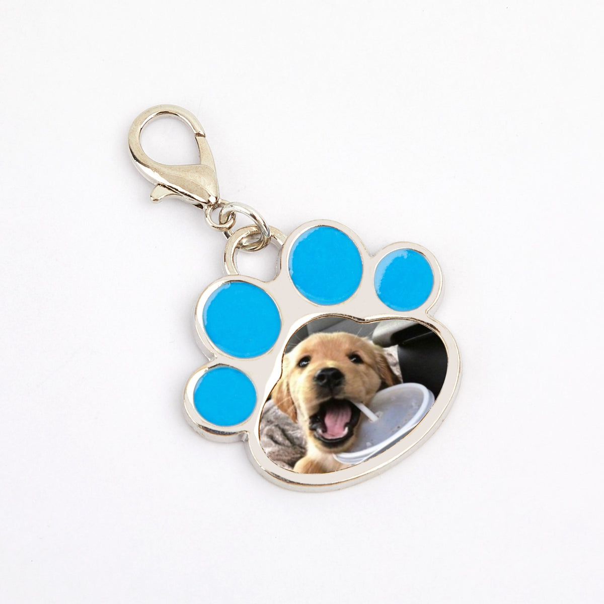 Custom Dog Paw Pet Pendant - Personalized Stainless Steel Charm - view 2