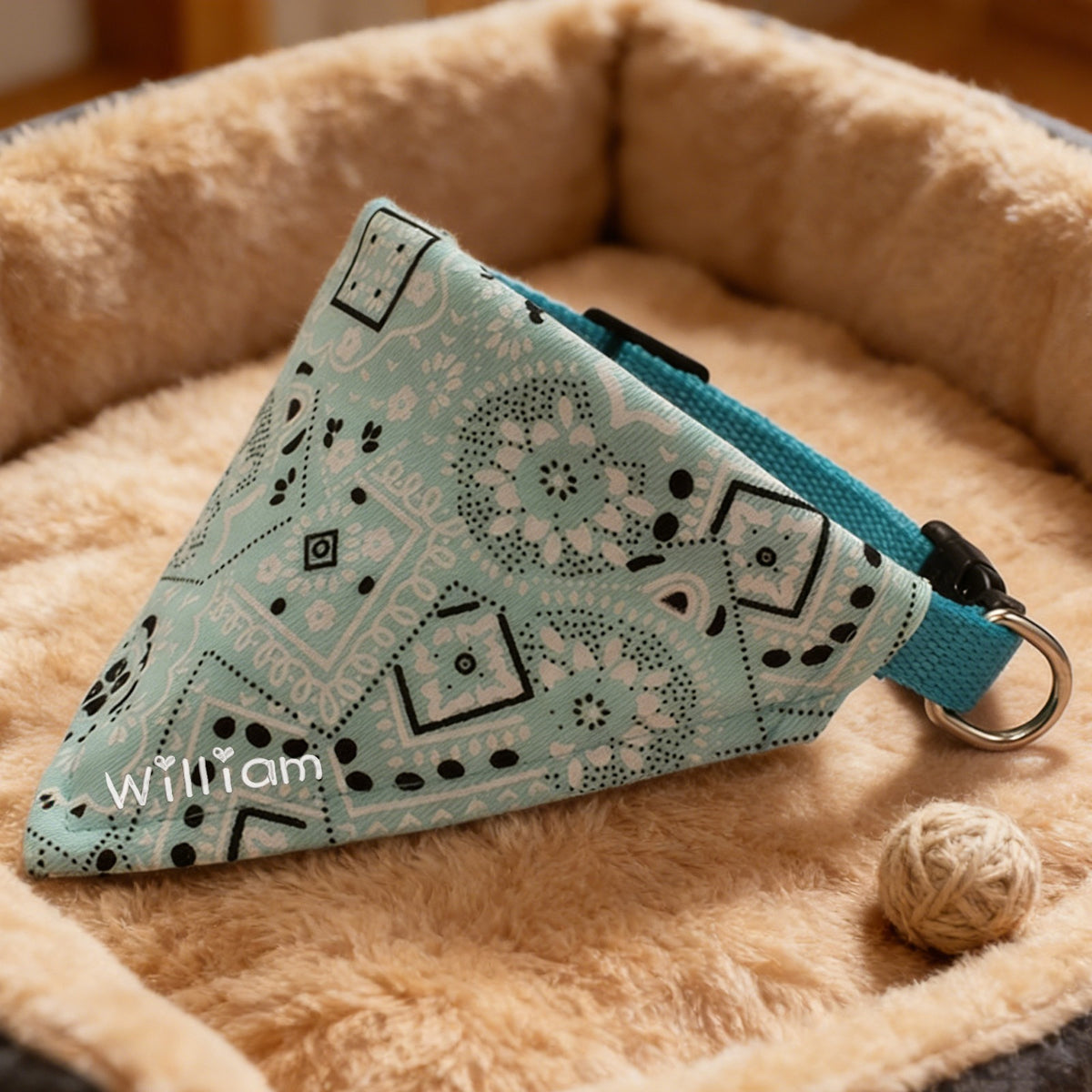 Custom Pet Bandana - Embroidered Triangle Bandana for Dogs and Cats - view 4