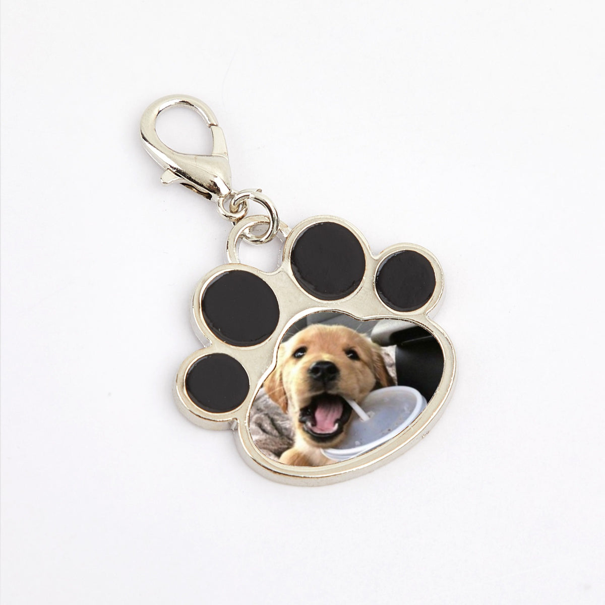 Custom Dog Paw Pet Pendant - Personalized Stainless Steel Charm - view 3