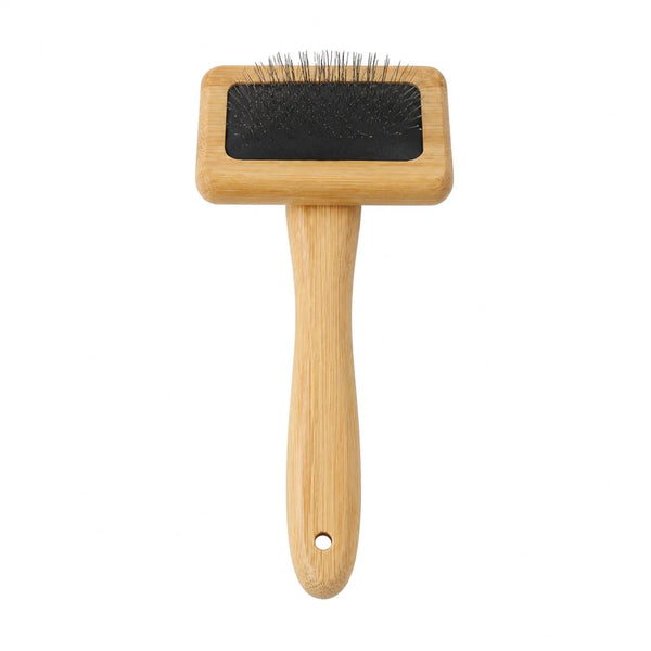 Bamboo Air-Cushion Pet Slicker Brush - De-matting and Loose Hair Rake for Dogs and Cats