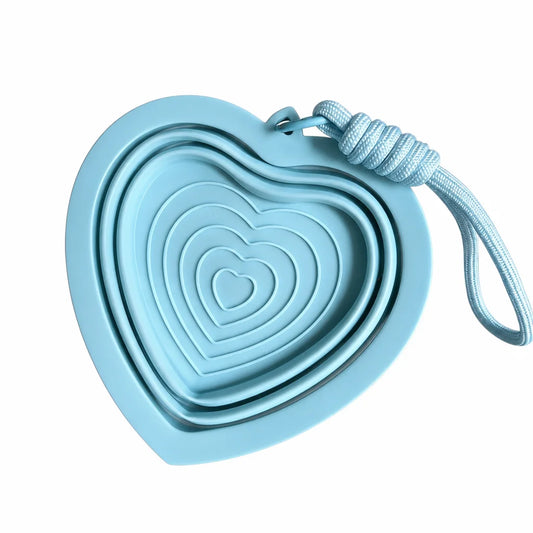 Portable silicone collapsible pet bowl lavender