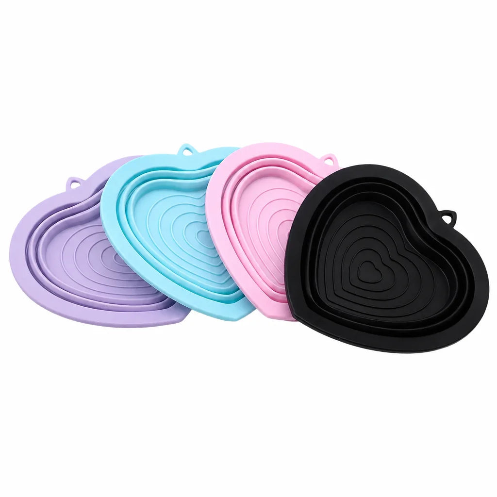 Portable silicone collapsible pet bowl