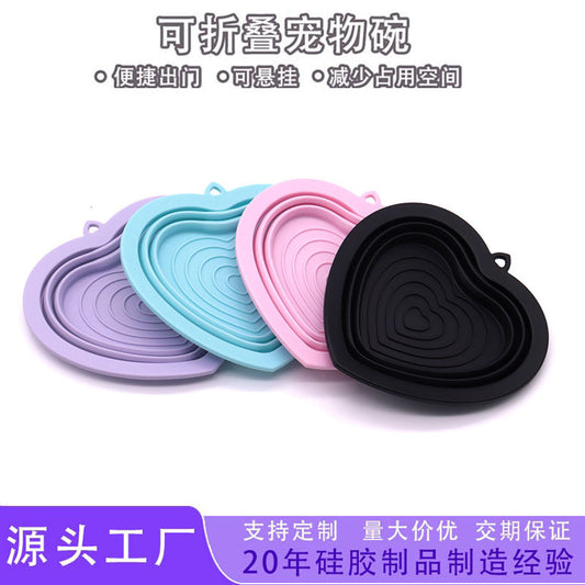 Collapsible pet bowl four colors