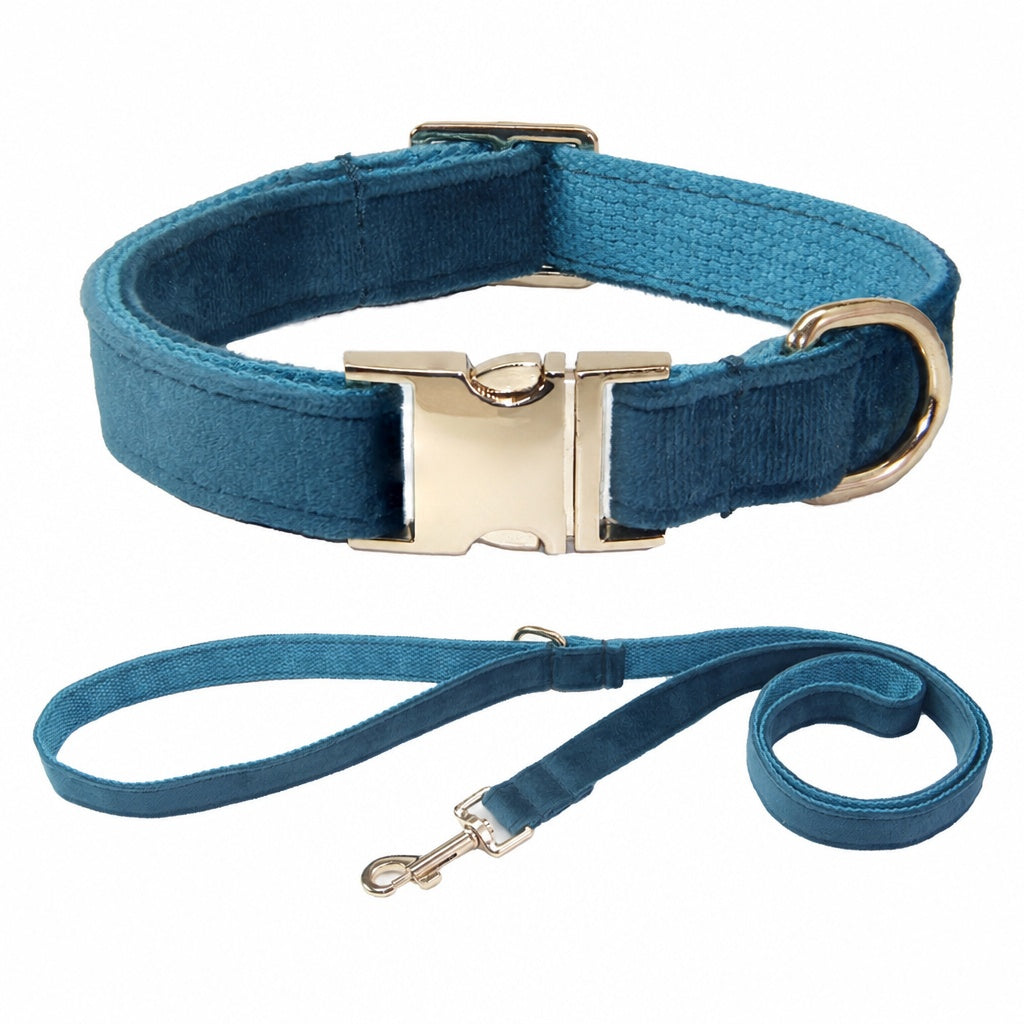 Custom Pet Collar - Laser Engraved Velvet Collar - fixed view 4