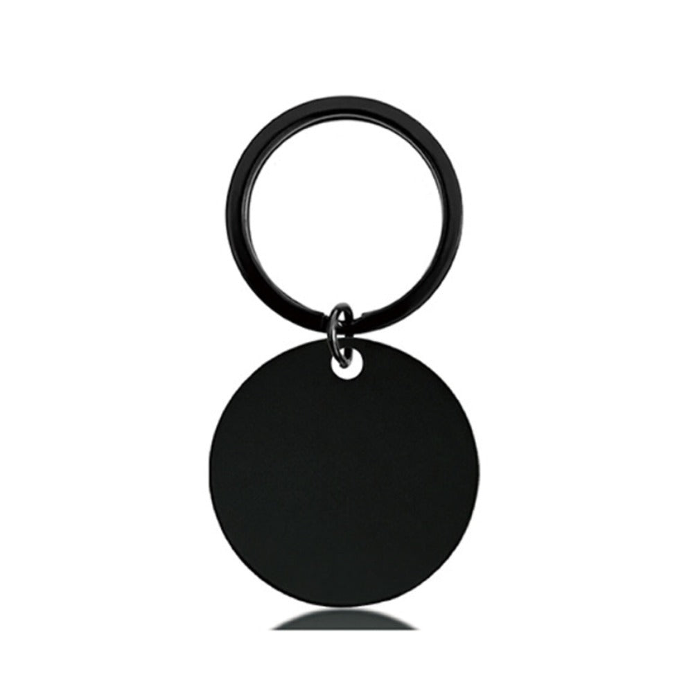 Blank stainless steel dog tag - matte black finish