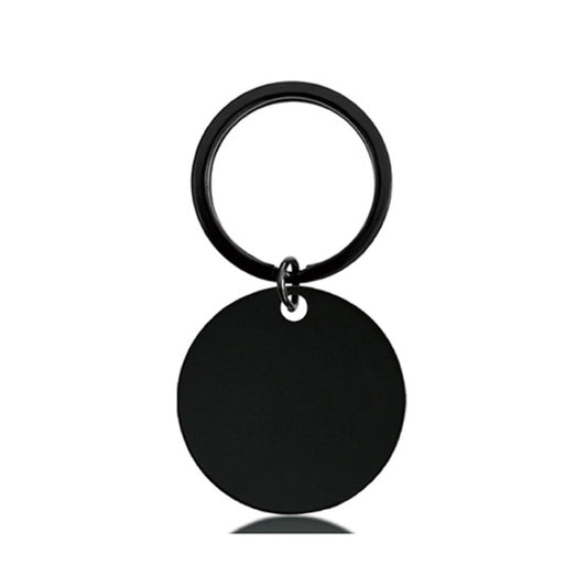 Blank stainless steel dog tag - matte black finish