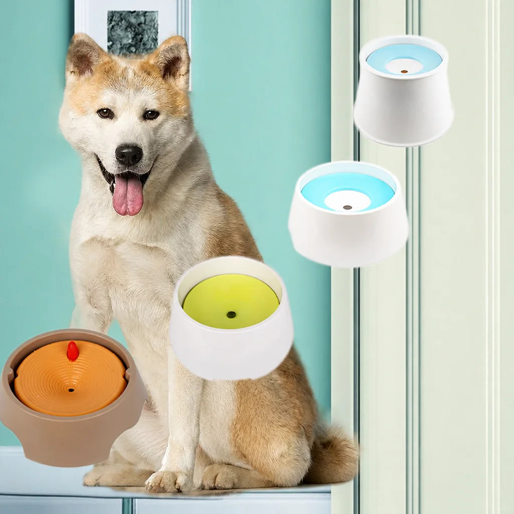 Splash-proof floating pet water bowl for dogs